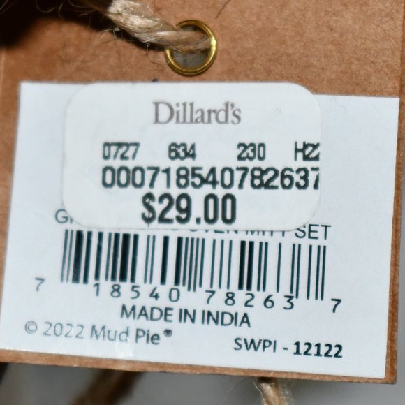 Mud Pie Oven Mitt Set Festive Fall Collection #41170050T NWT Details: Set of 4 - Picture 3 of 3